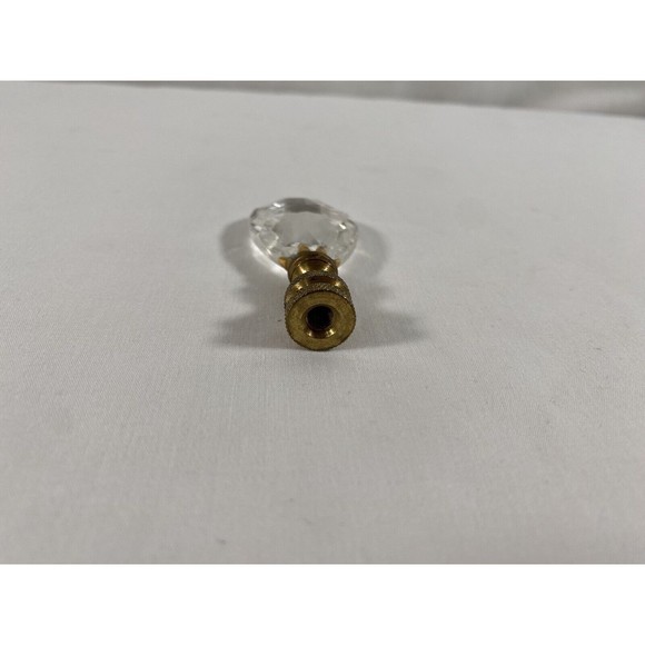 Vintage Crystal Oval Lamp Finial Ceiling Fan Puller #18 - Picture 2 of 4